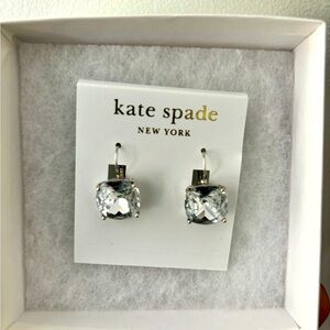 NWT Kate Spade Square/Crystal Leverback Earrings